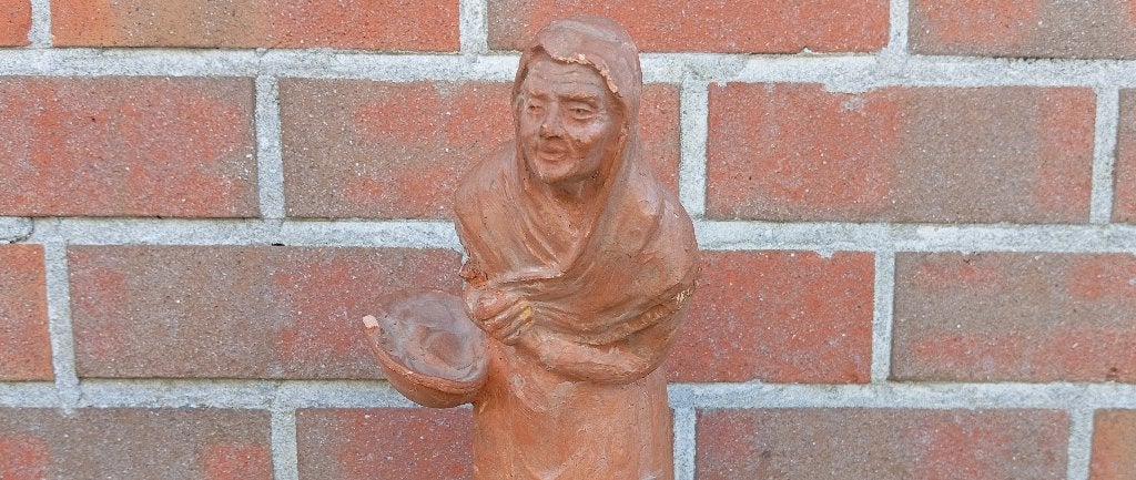 MARCEL VAN DE PERRE ZELDZAAM TERRACOTTA BEELD, Antiek en Kunst, Ophalen of Verzenden, Gemerkt, Overige materialen, Beeld