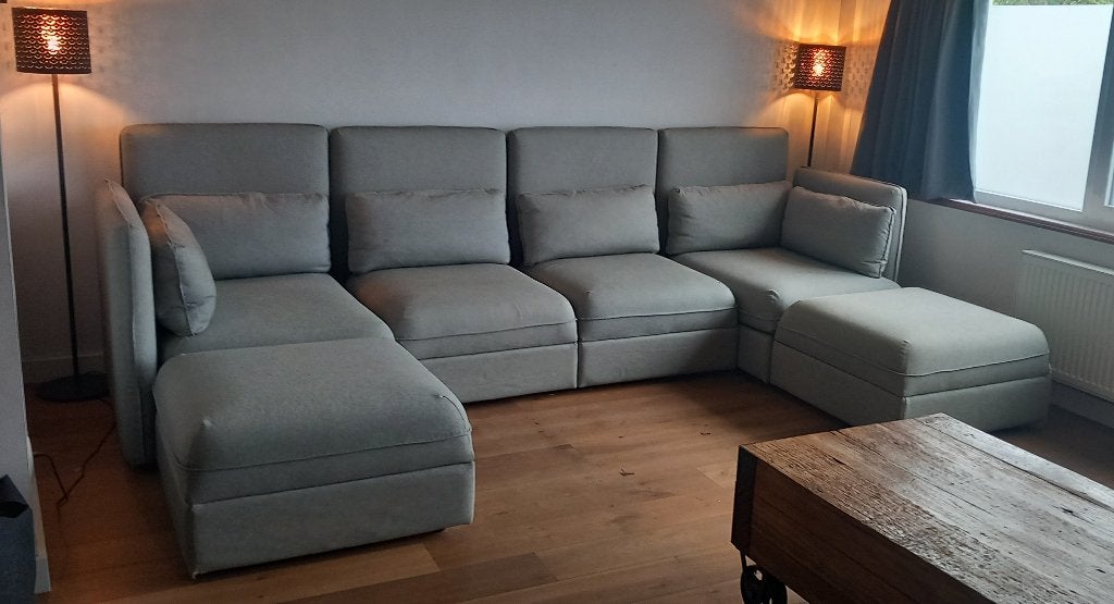 Modulaire zetel Vallentuna Ikea - opbergvakken - wasbaar, Huis en Inrichting, Ophalen, Gebruikt, Stof, Scandinavisch, Modern, Design, Tijdloos, Modulair