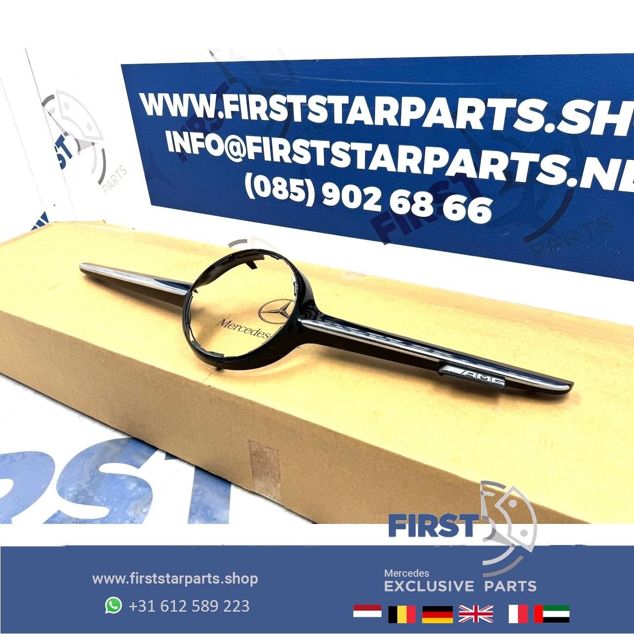 W205 C205 GRIL MIDDEN FRAME origineel Mercedes C Klasse 2014, Gebruikt, -, Ophalen of Verzenden, -