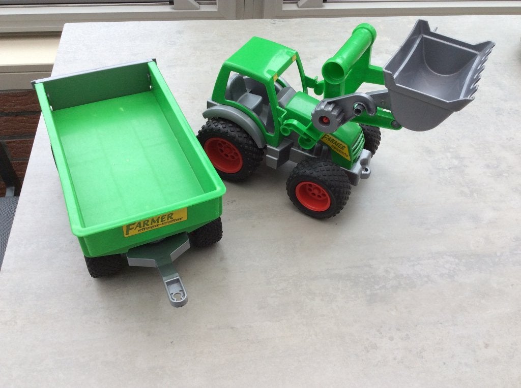 traktor met aanhangwagen, Ophalen, Zo goed als nieuw
