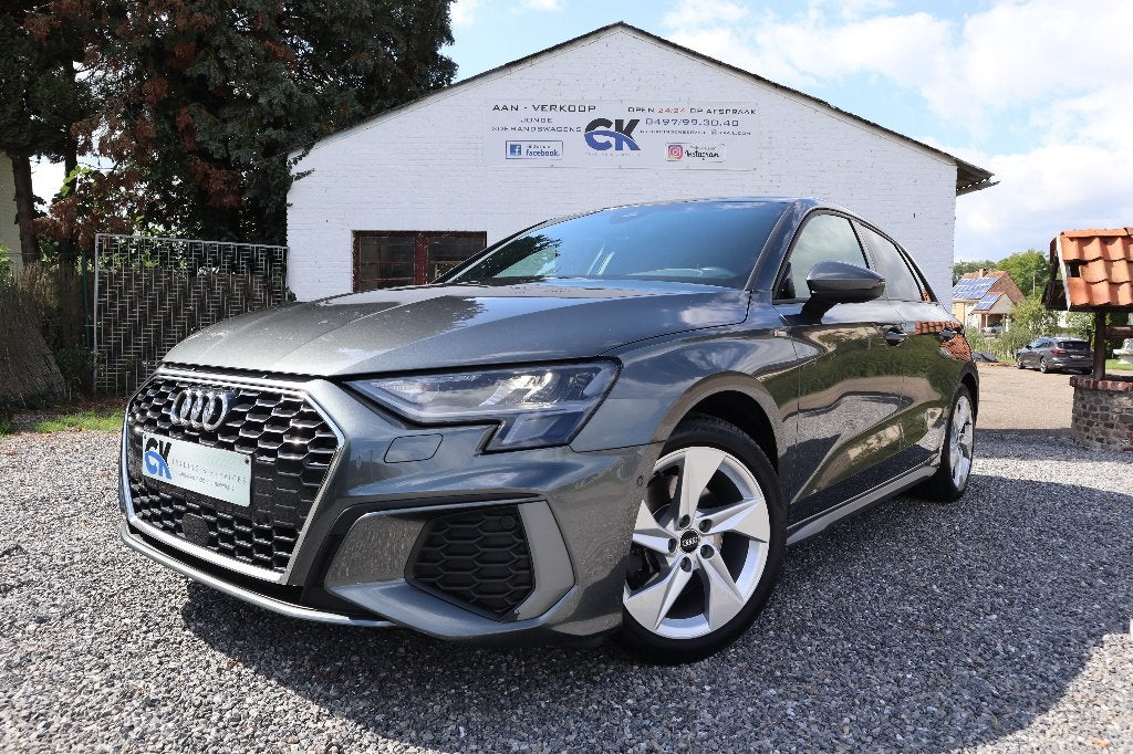 Audi A3 Sportback 35 TFSI S-line S tronic 2021, Auto's, Audi, Dealer onderhouden, 1498 cc, 4 cilinders, Leder