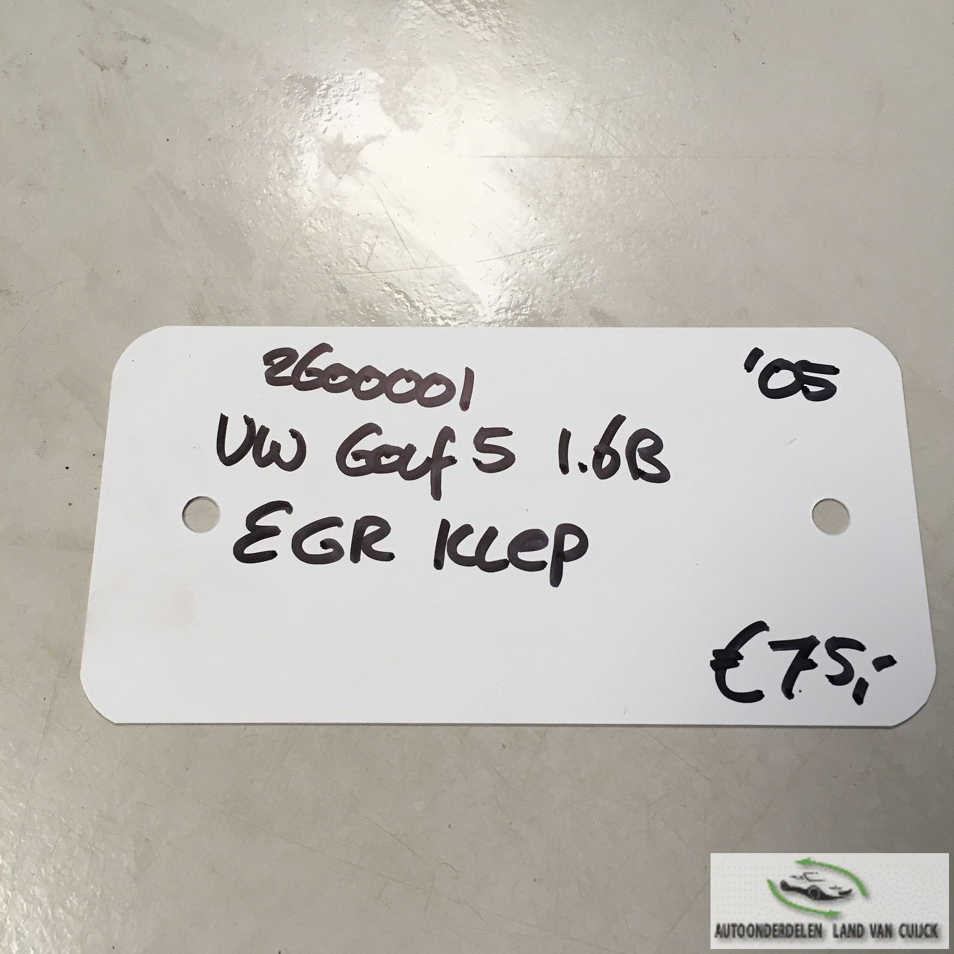 Vw Golf 5 1.6B 2005 5drs 2600001   EGR Klep, Gebruikt, -, -, Ophalen of Verzenden