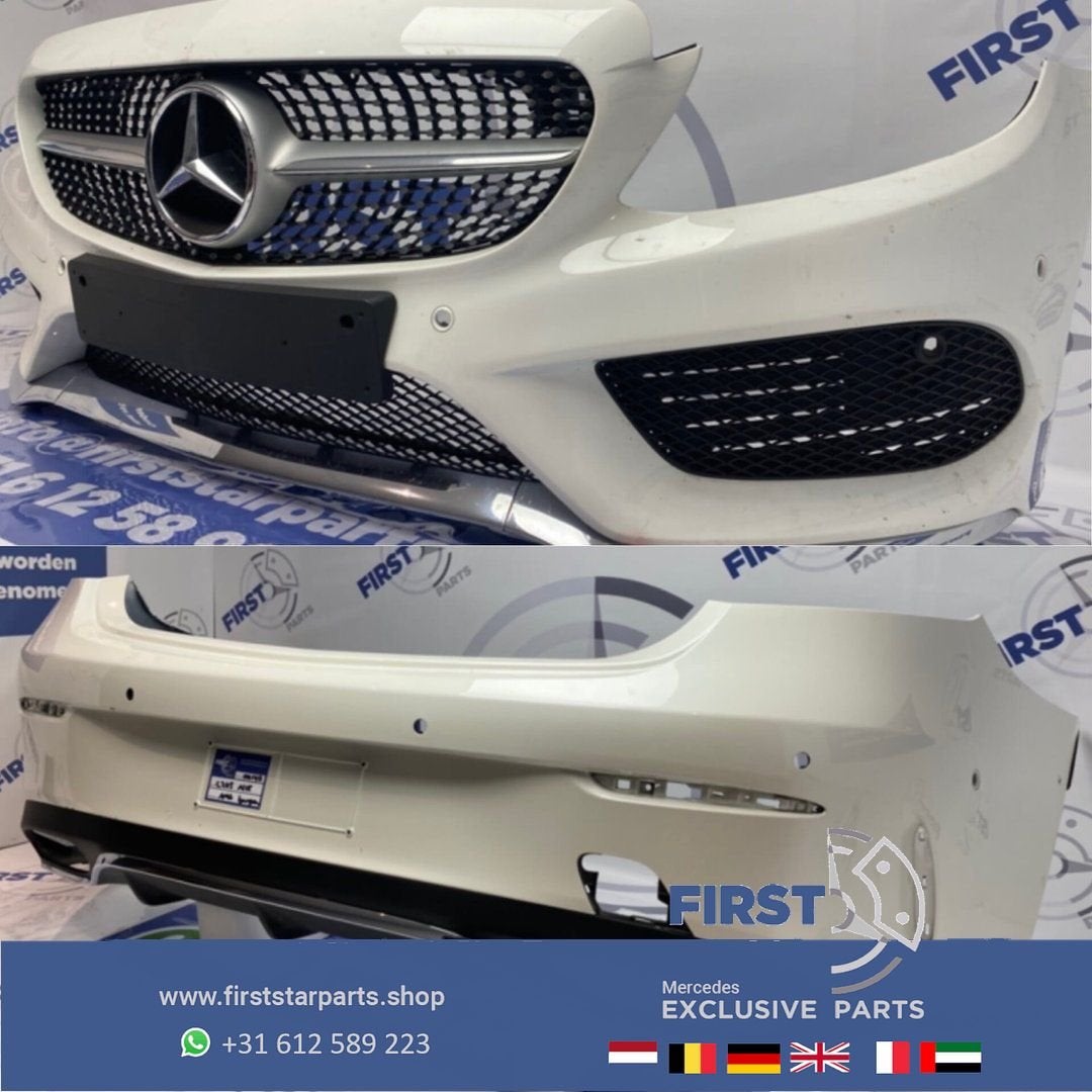 W205 C205 COUPÉ CABRIO AMG PAKKET WIT C KLASSE VOOR + ACHTER, Gebruikt, -, Ophalen of Verzenden, Bumper