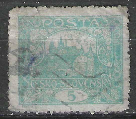 Tsjechoslowakije 1918/1920 - Yvert 29 - Hradcany - 5 h. (ST), Verzenden, Gestempeld