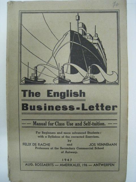 The English Business-Letter, Felix De Rache and Jos Venneman, Antiquités & Art, Antiquités | Livres & Manuscrits, Enlèvement