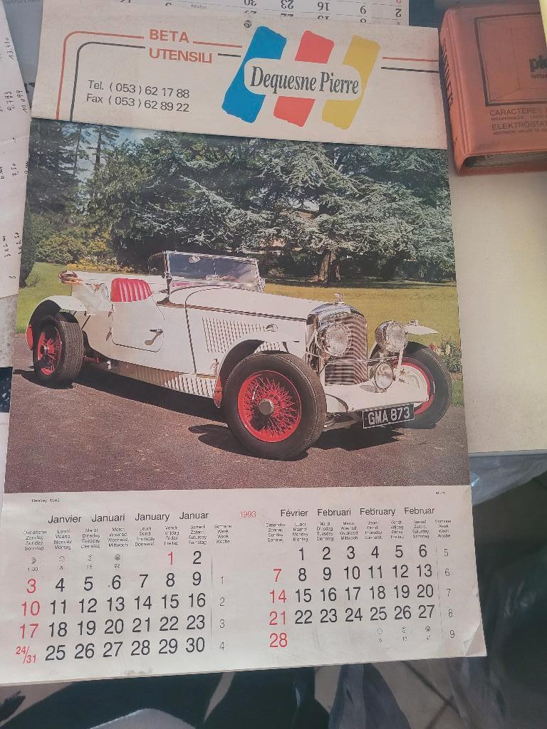 Calendrier Publicitaire BETA Outillage 1993 - Déco Garage, Enlèvement, Comme neuf, Général, Divers