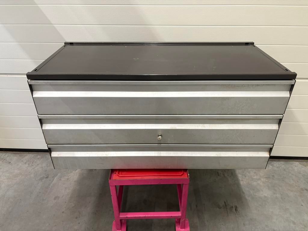 Metalen 3 ladenkast met slot, Doe-het-zelf en Bouw, Ophalen, Gebruikt