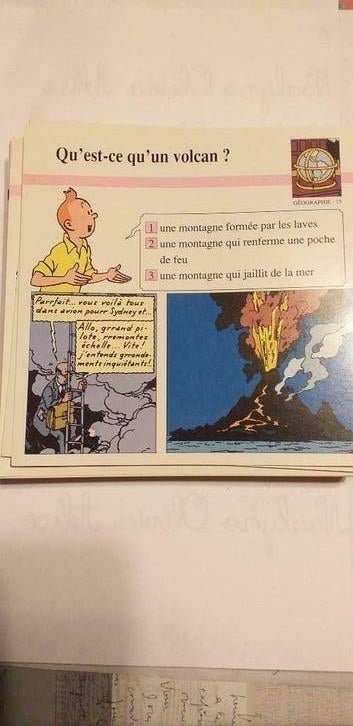 Fiches Tintin, Collections, Enlèvement ou Envoi, Tintin, Utilisé, Image, Affiche ou Autocollant