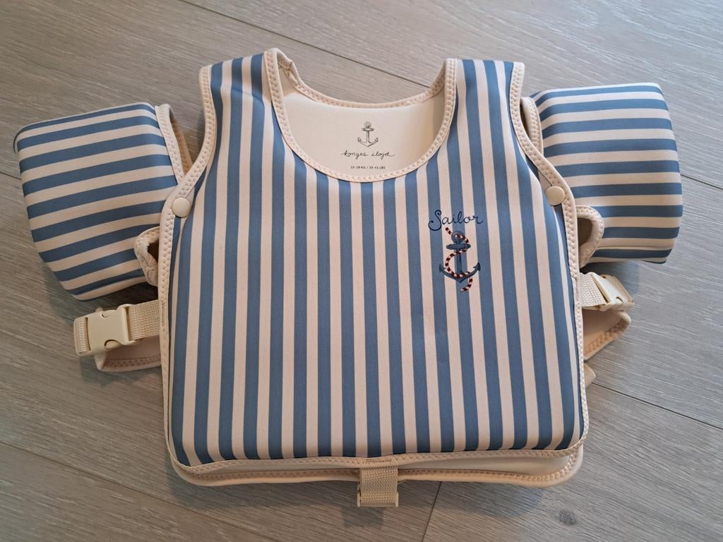 Zwemvest met zwembandjes blauw gestreept, Neuf, Garçon, Enlèvement ou Envoi, Accessoire de natation