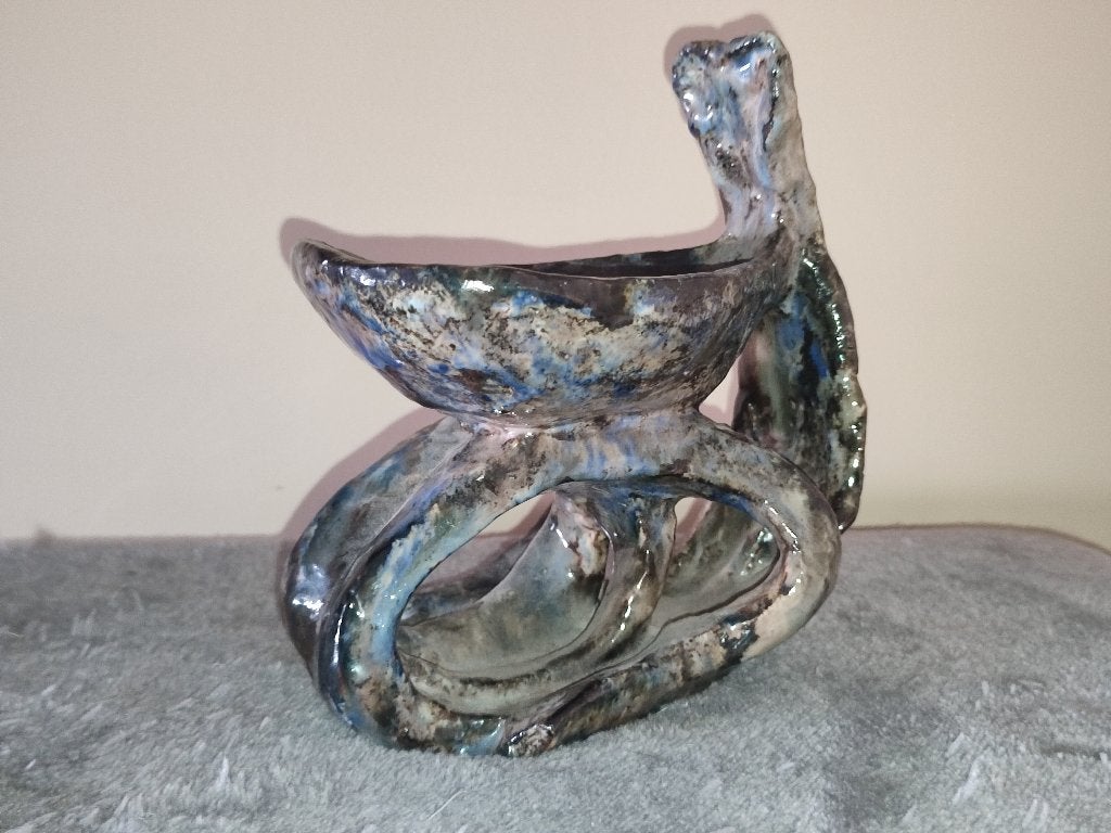 Vintage aardewerk sculptuur - strebelle stijl, Antiek en Kunst, Ophalen of Verzenden