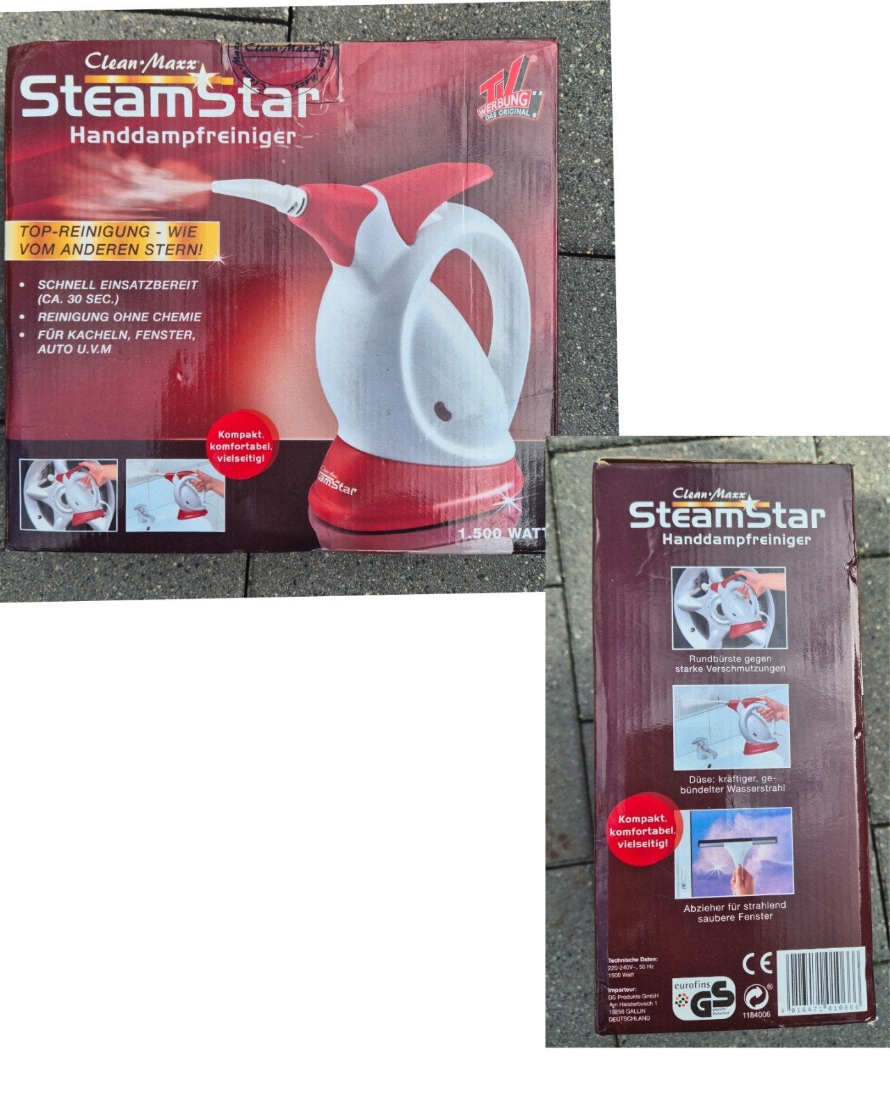 Stoom reiniger, Ophalen