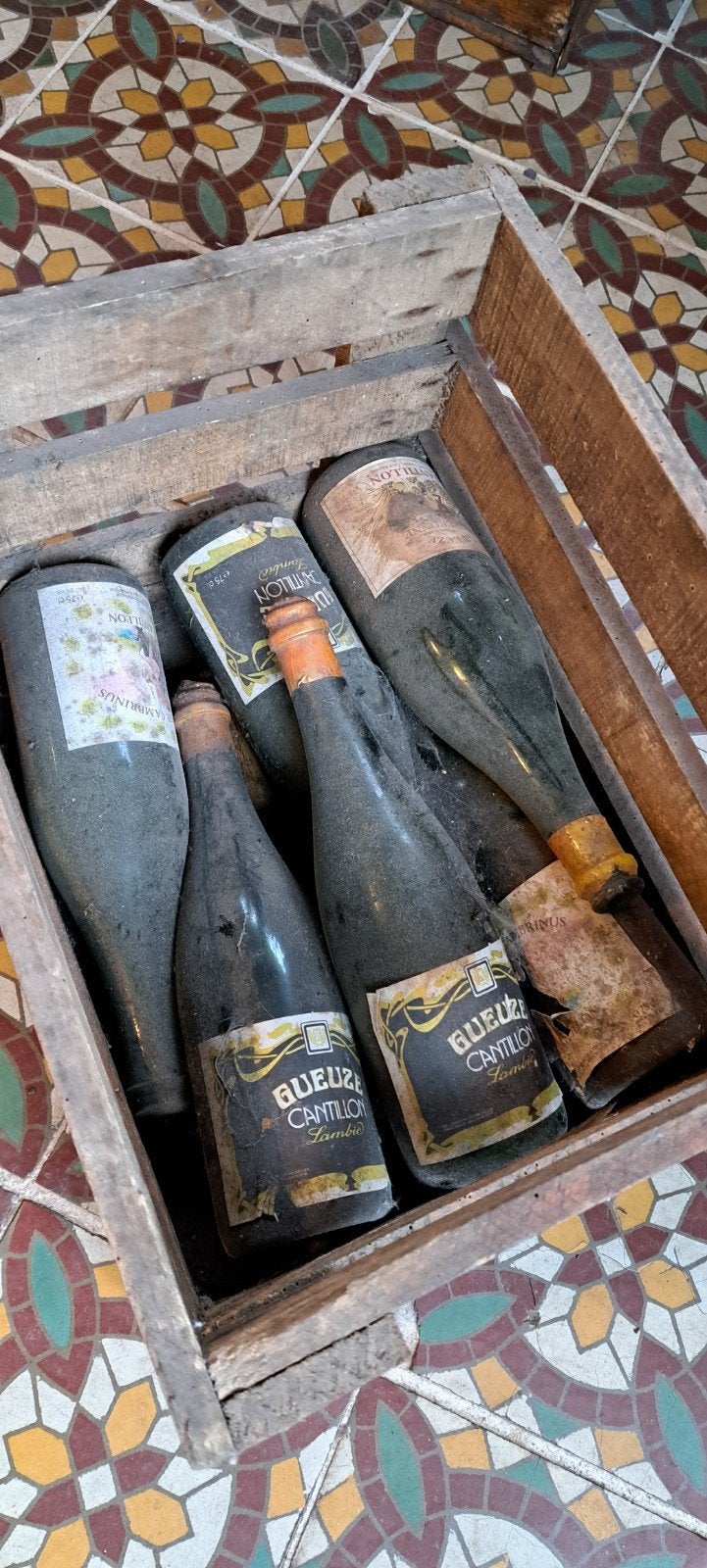 gueuze geuze cantillon oude krat, Verzamelen, Ophalen of Verzenden, Gebruikt