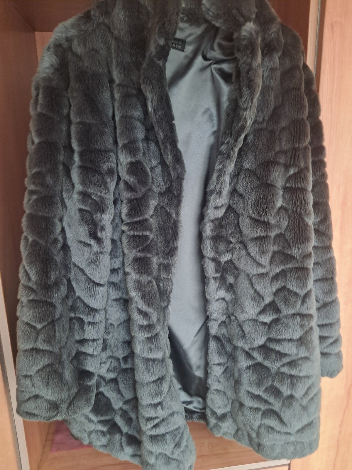 bontjas, nep, Kleding | Dames, Ophalen of Verzenden, Grijs