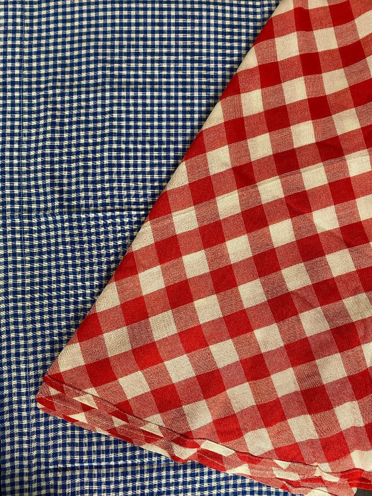 Lot de nappes et serviettes à carreaux, Tafelkleed, Ophalen, Gebruikt, Blauw