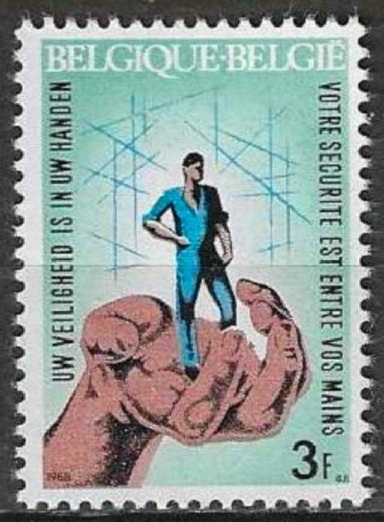 Belgique 1968 - Yvert 1444 - Contre les accident indus (PF), Envoi, Non oblitéré, Neuf