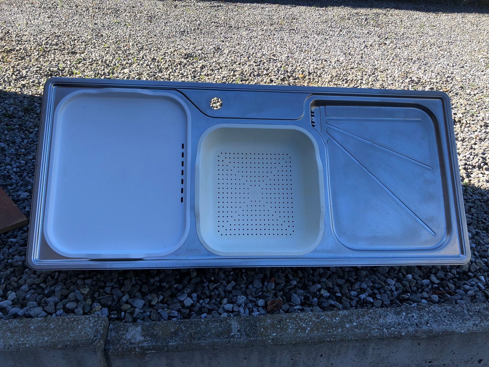 Evier double inox Franke, Maison & Meubles, Moins de 100 cm, 100 à 150 cm, Enlèvement, Utilisé