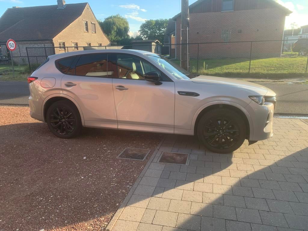 Mazda CX60 Homura PHEV 2.5/328pk Full Option, Autos, Cuir, Argent ou Gris, Achat, Euro 6