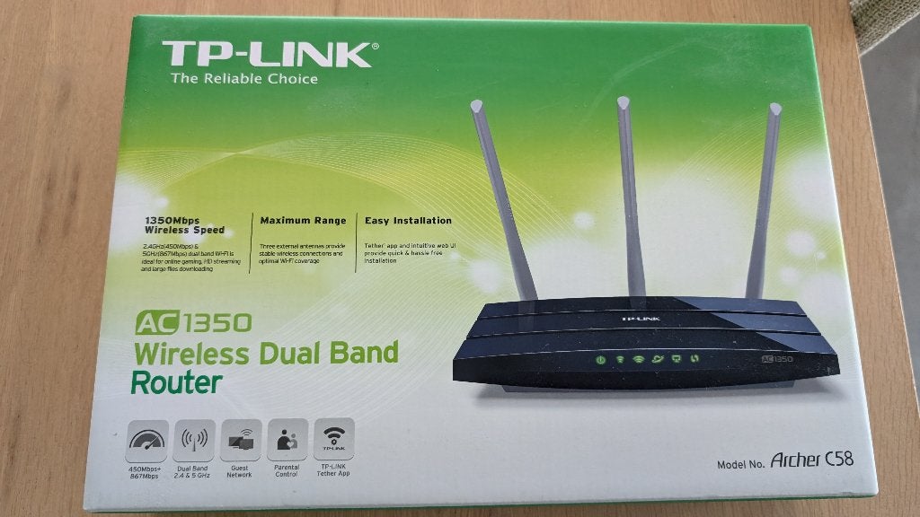 TP Link Archer C58 Wi-Fi Router, Computers en Software, Routers en Modems, Ophalen of Verzenden, Zo goed als nieuw, Router, Tp link