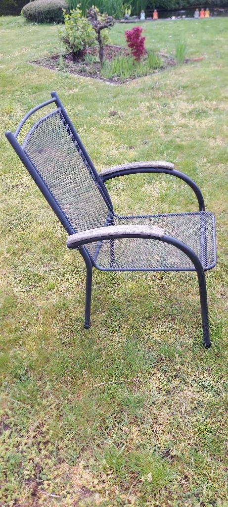 6 Tuinstoelen, Tuin en Terras, Tuinstoelen, Ophalen, Gebruikt, Metaal