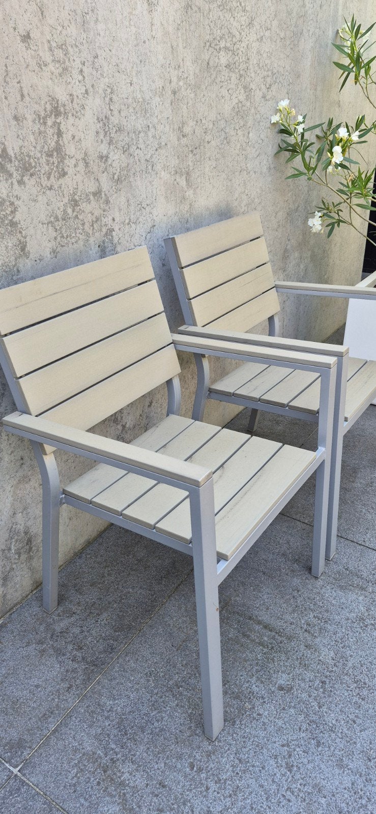 6 tuinstoelen Ikea Falster, Enlèvement, Bois, Empilable