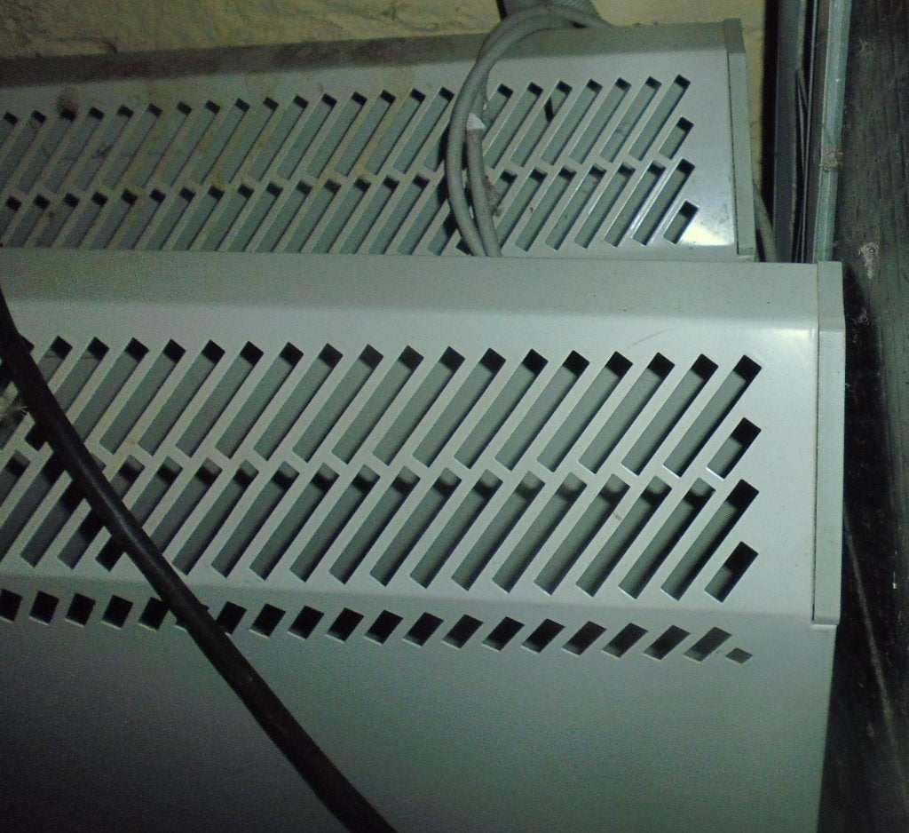 Lot de 2 radiateurs électriques / convecteurs gris, Enlèvement, Utilisé, Radiateur
