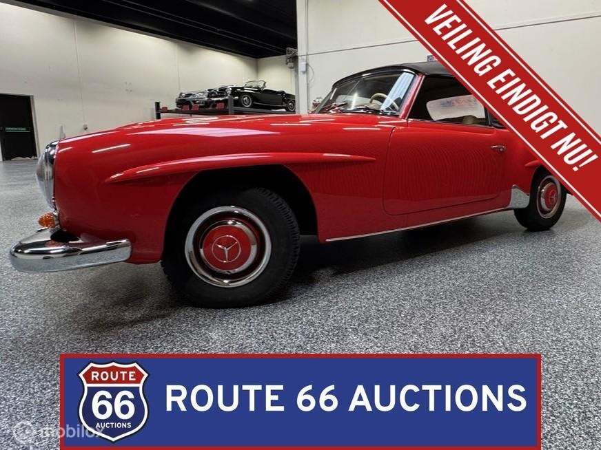 Mercedes-Benz 190 SL | 1961 | Route 66 Auctions, Auto's, Zwart, Mercedes-Benz, Bedrijf, Handgeschakeld