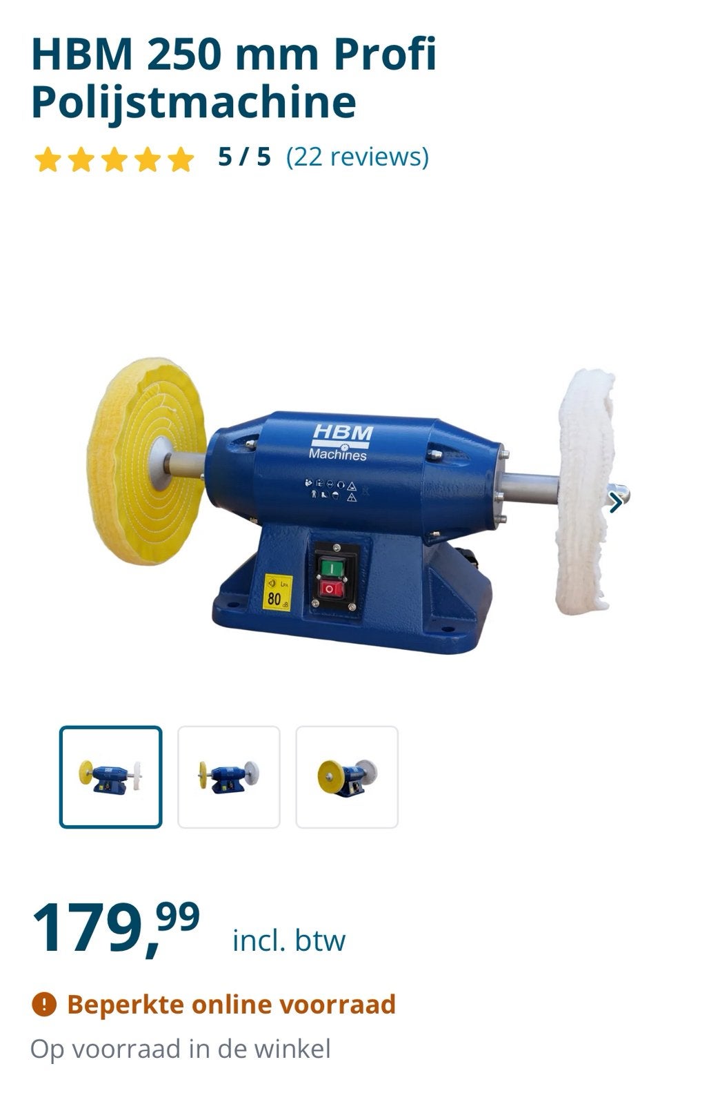Polijstmachine met voet, Ophalen, Zo goed als nieuw