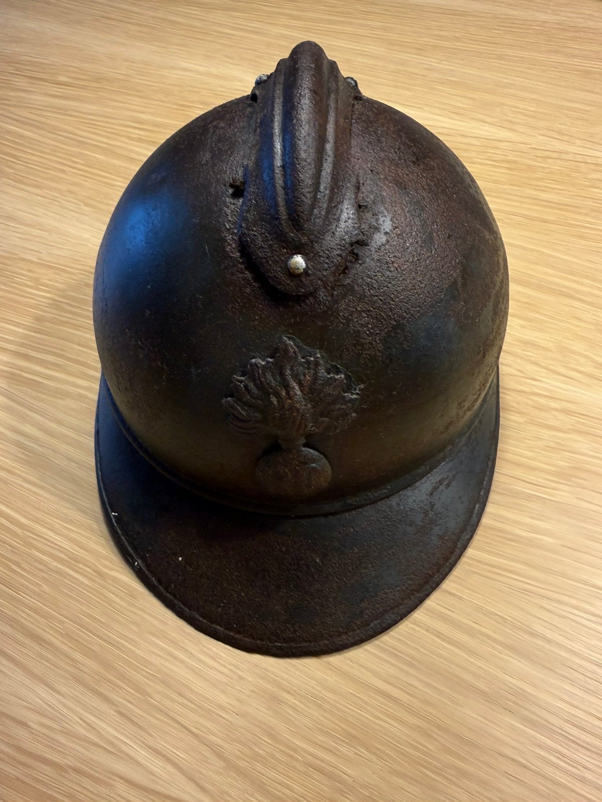 WW1 Franse stalen veldfles (gourde). Kurk aanwezig, Ophalen of Verzenden