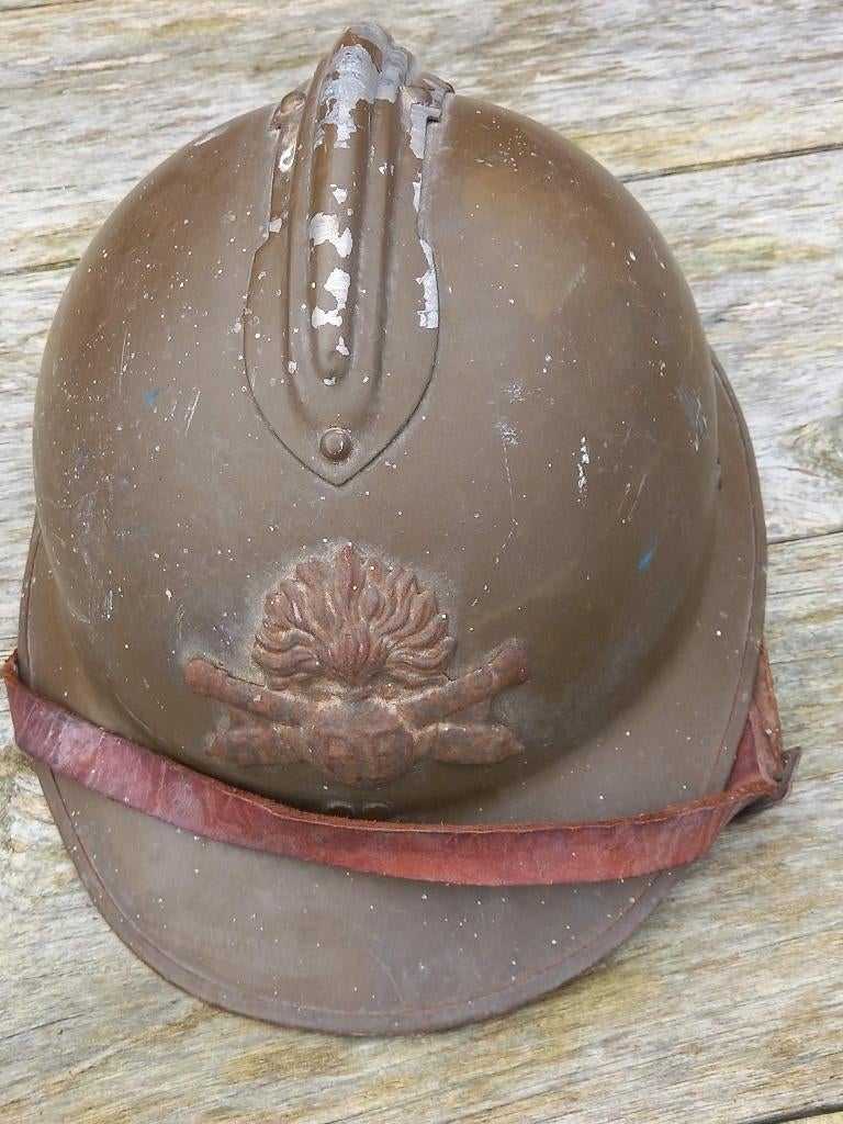 Franse Adrian helm M1926 WO2, Ophalen of Verzenden, Landmacht, Helm of Baret