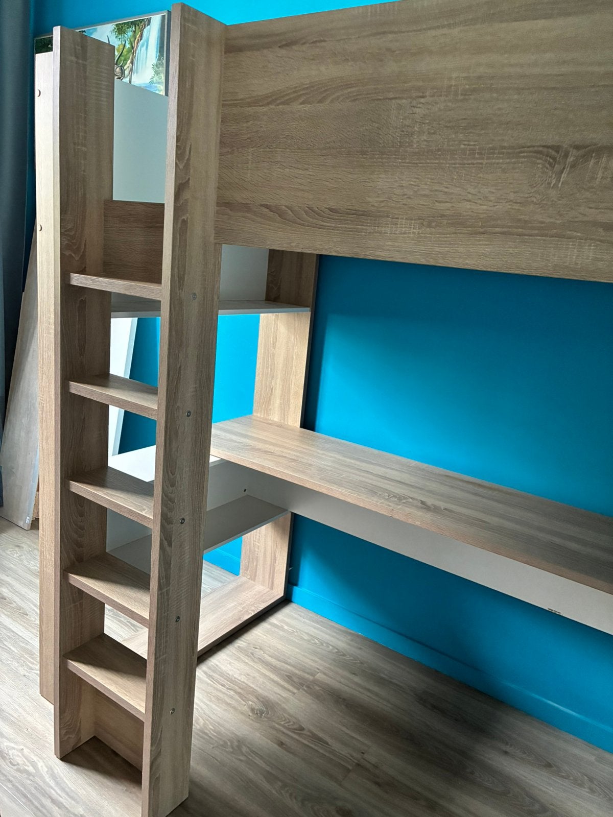 Hoogslaper met bureau, Kinderen en Baby's, Kinderkamer | Stapelbedden en Hoogslapers, Ophalen, Gebruikt, Hoogslaper