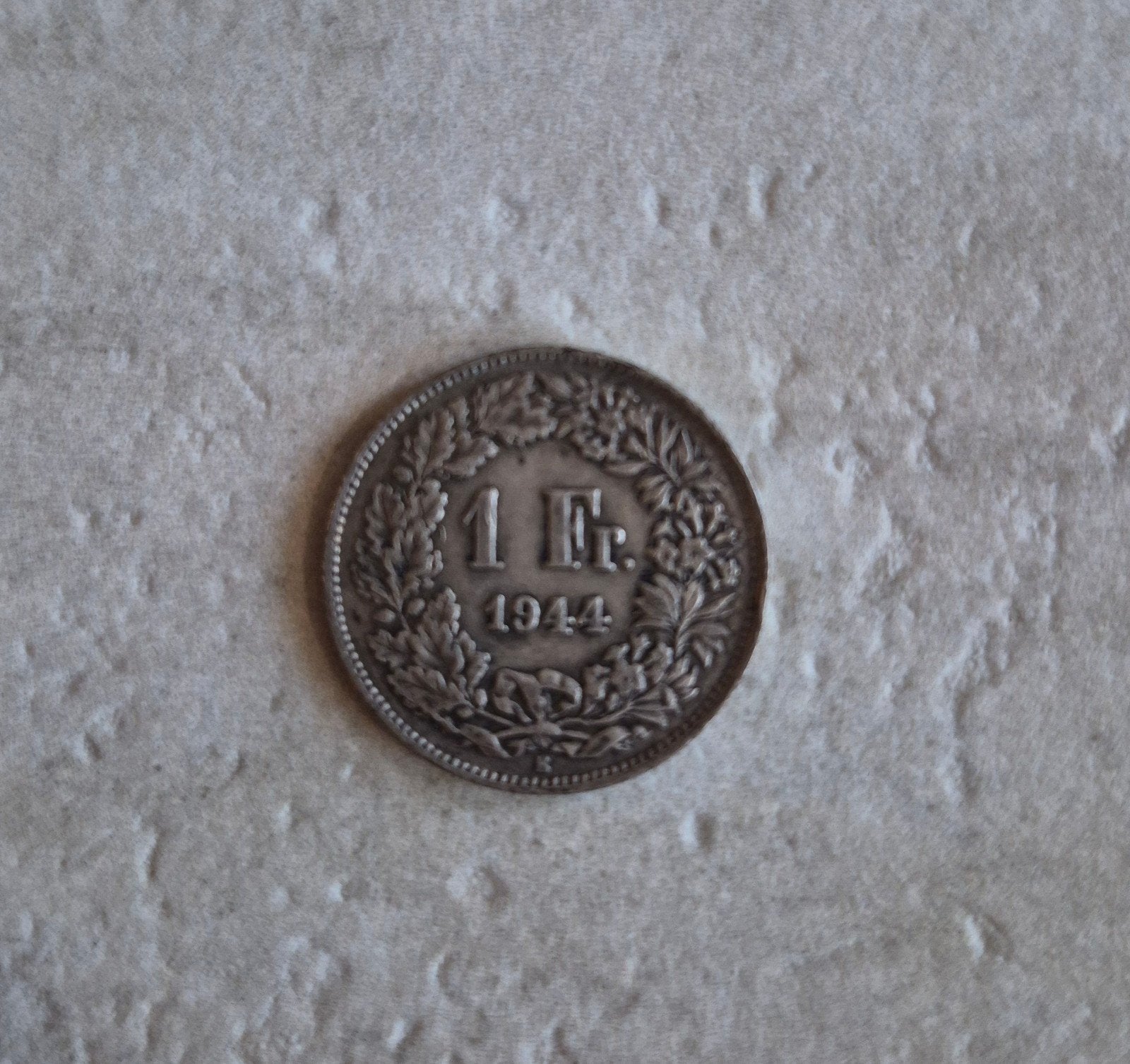 Zwitserland munt 1fr 1944 zilver, Ophalen of Verzenden