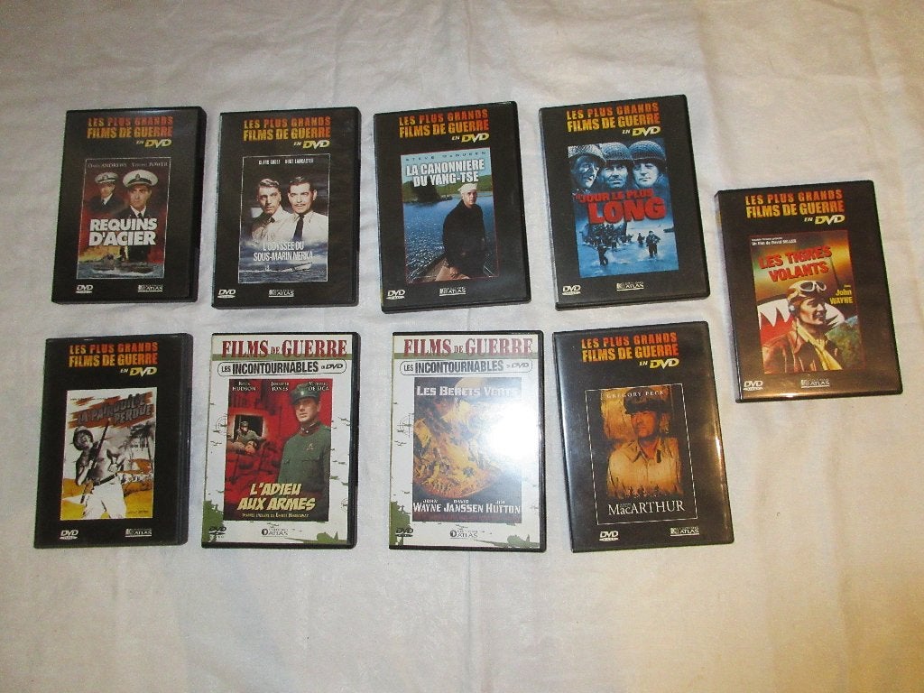 Lot 9 DVD franstalig oorlog  Les Plus Grands Films de Guerre, Ophalen, Oorlog