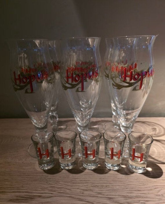 6 nouveaux verres à bière et verres à levure Hopus, Enlèvement, Neuf, Verre ou Verres, Autres marques