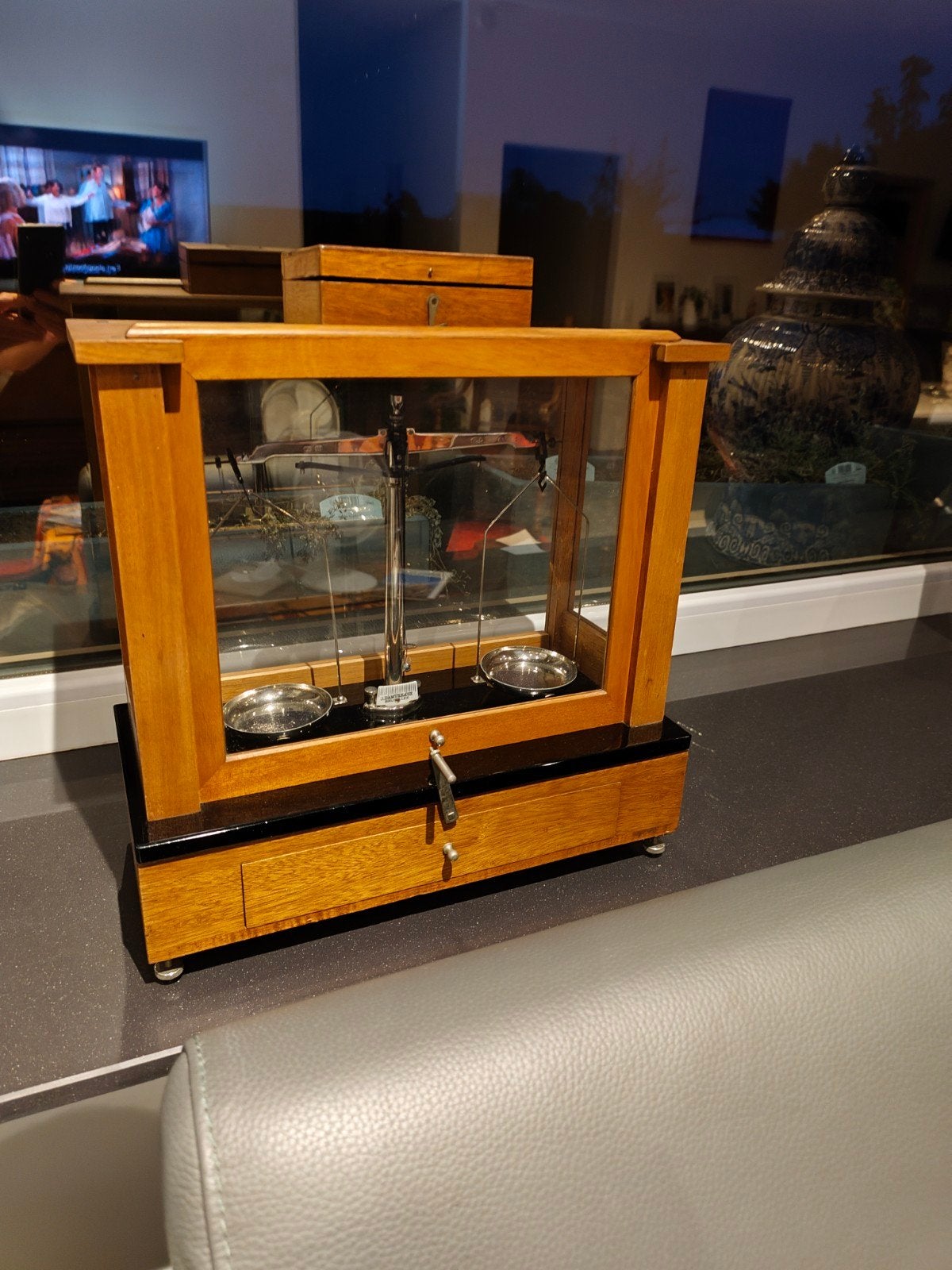 Oude apothersweegschaal uit 1900., Antiek en Kunst, Ophalen, Brons