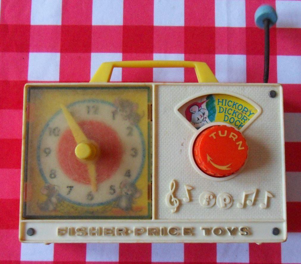 Vintage 1971 Fisher Price Hickory Dickory Dock Clock Radio., Envoi