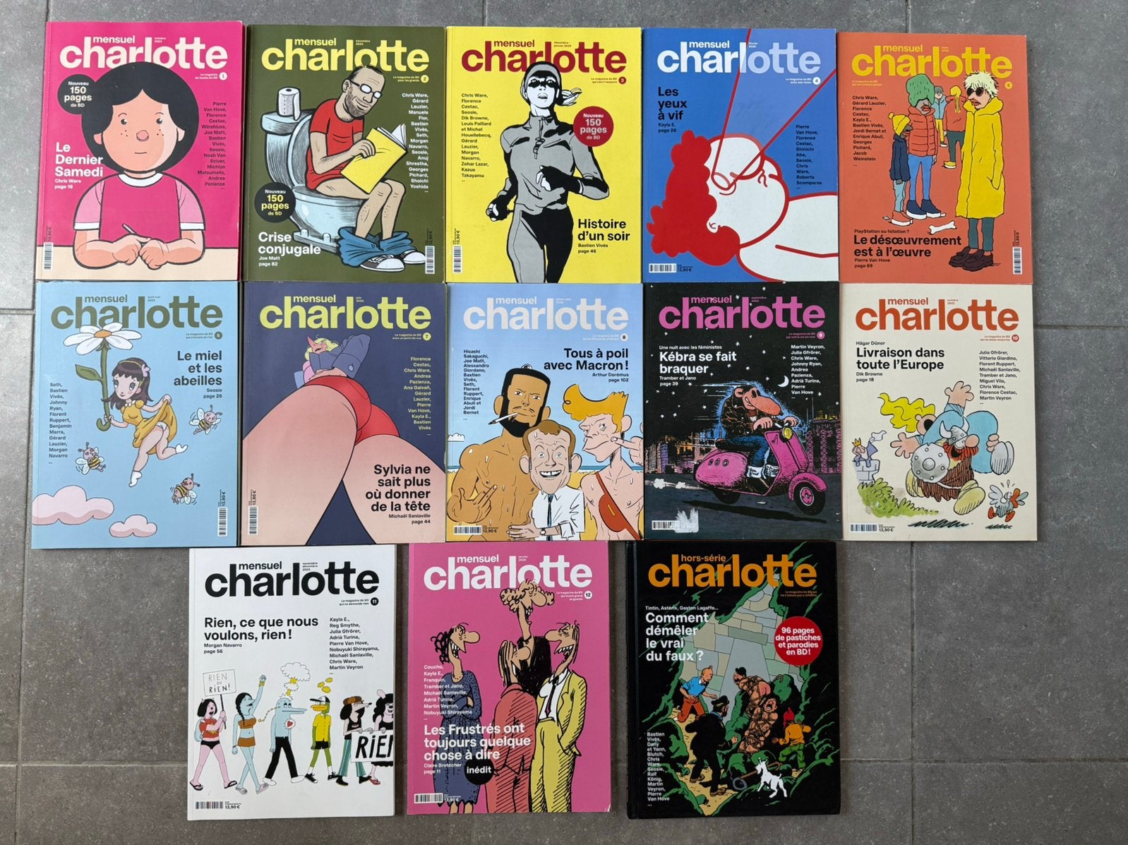 Charlotte mensuel 1 tot 12 + hors serie, Ophalen of Verzenden, Zo goed als nieuw