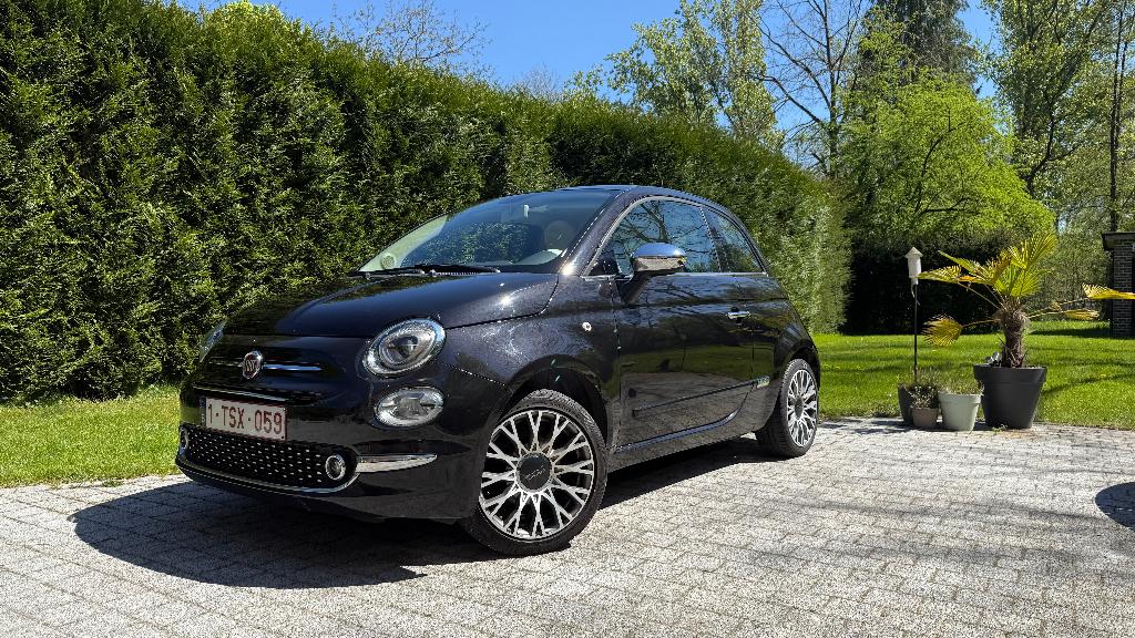 Fiat 500 1.2 Lounge edition met panoramisch dak, Autos, Achat, Boîte manuelle, Entretenue par le concessionnaire, Tissu