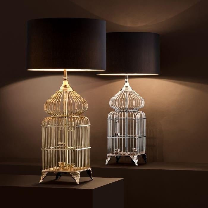 NIEUWE Tafellamp Eichholtz La Cage messing schemer lamp, Enlèvement, Neuf, Autres types
