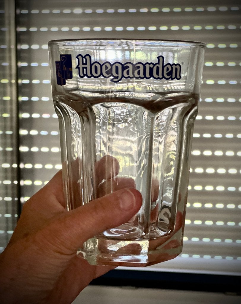 MAXI-Hoegaarden-glazen  (XXXL), Ophalen of Verzenden, Zo goed als nieuw, Bierglas