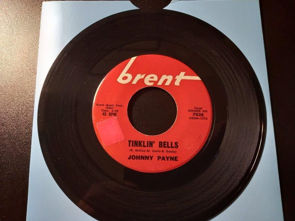Johnny Payne ‎– Tinklin' Bells ' 7 Popcorn, 7 inch, Comme neuf, Housse de protection extérieure, Autres types