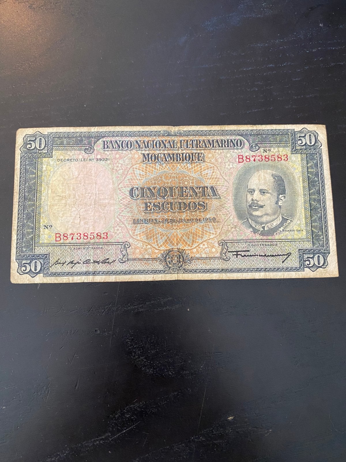 50 escudos 1958, Timbres & Monnaies, Enlèvement ou Envoi