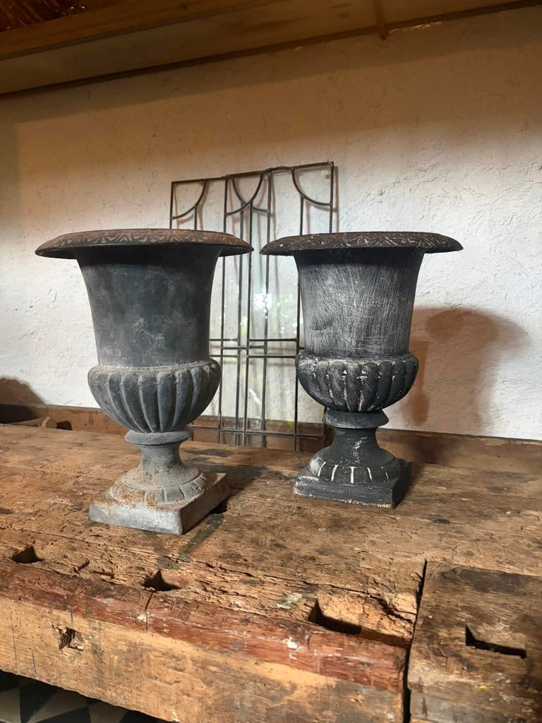 Vases en fonte H33cm diamètre 24cm, Enlèvement, Utilisé