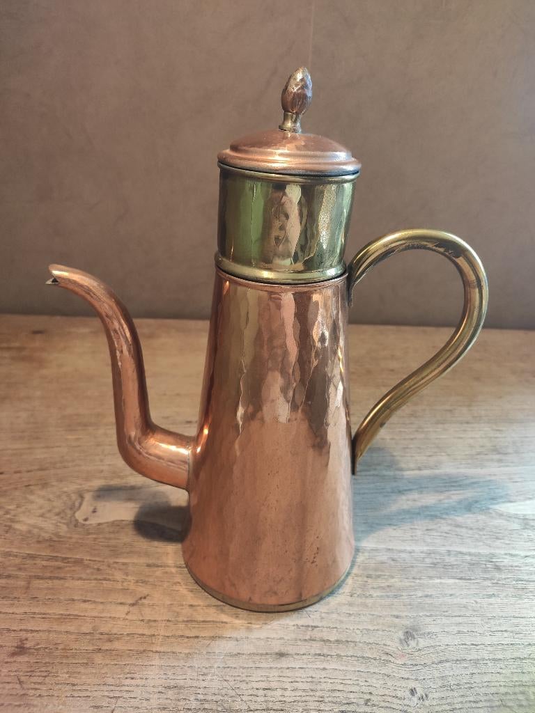 Koperen koffiekan, 18,5 cm, Maudoux Dinant, Antiek en Kunst, Antiek | Brons en Koper, Ophalen, Koper