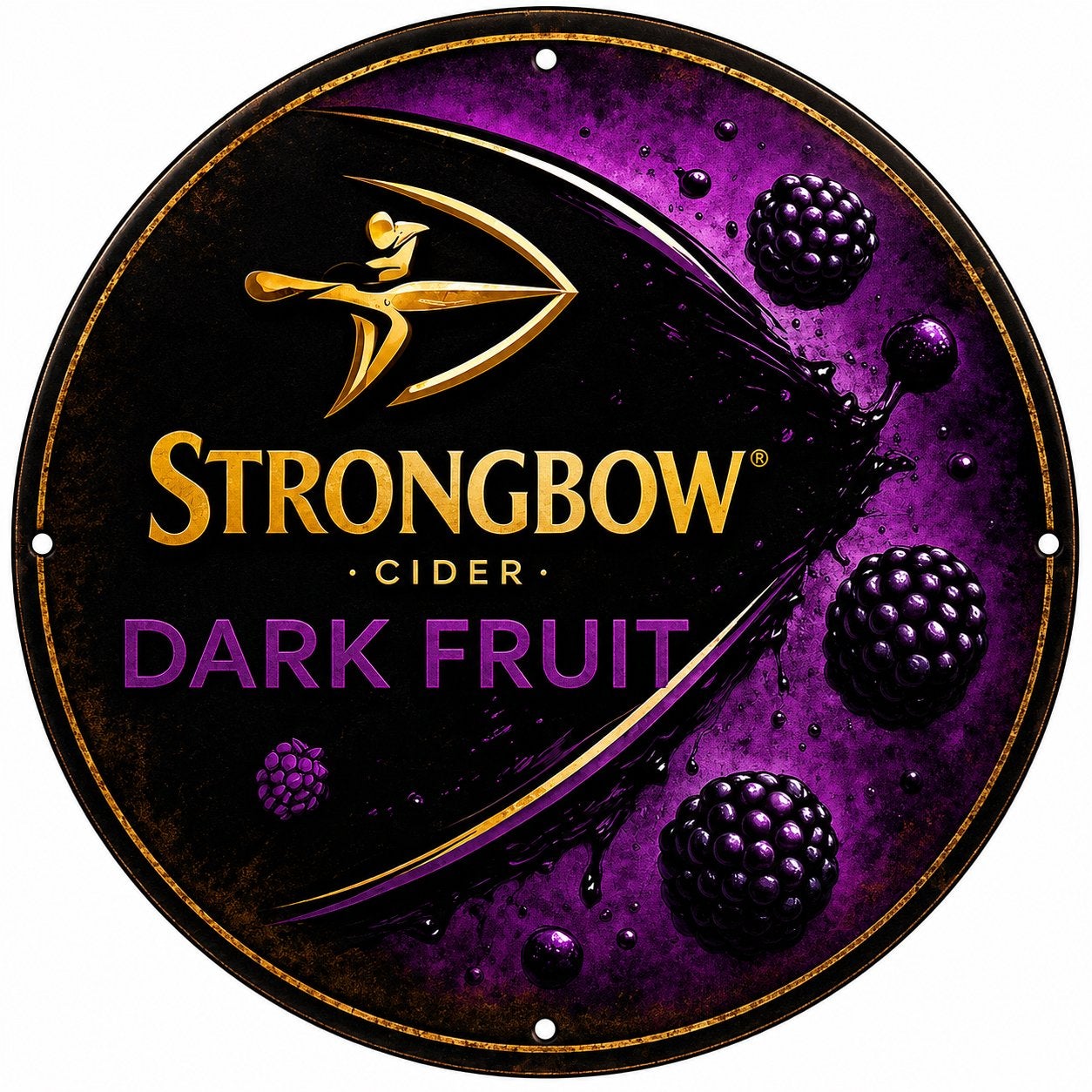 Metalen reclamebord Strongbow cider - retro vintage mancave, Ophalen of Verzenden, Nieuw, Reclamebord