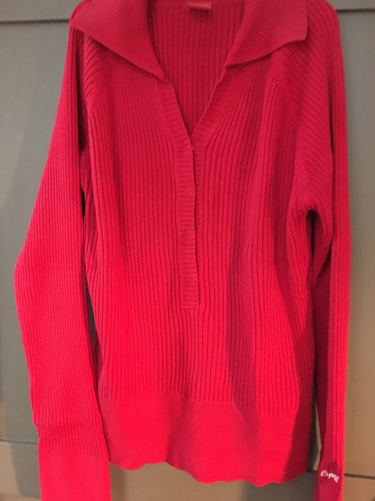 Pull en coton pour femme, Esprit, Ophalen, Gedragen, Rood