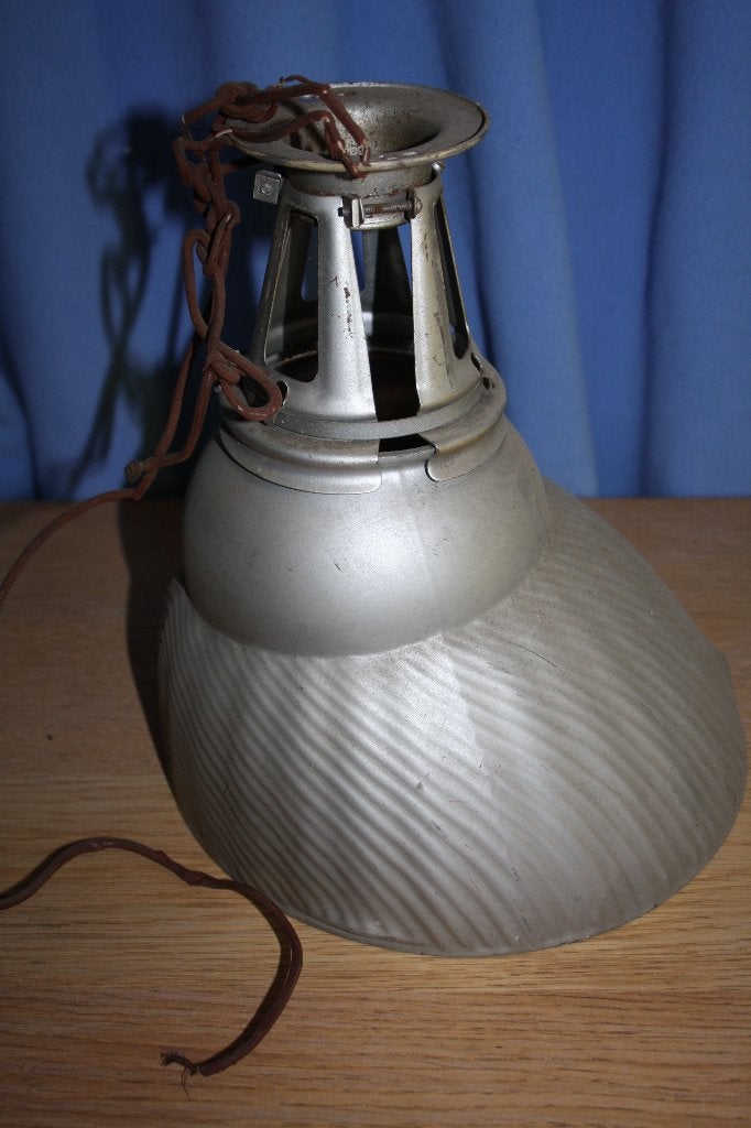 abat jour vintage curtis lightting  en verre, Enlèvement, Verre