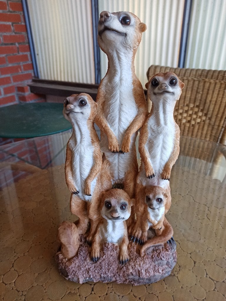 stokstaartjes, Ophalen, Nieuw, Kunststof, Dierenbeeld