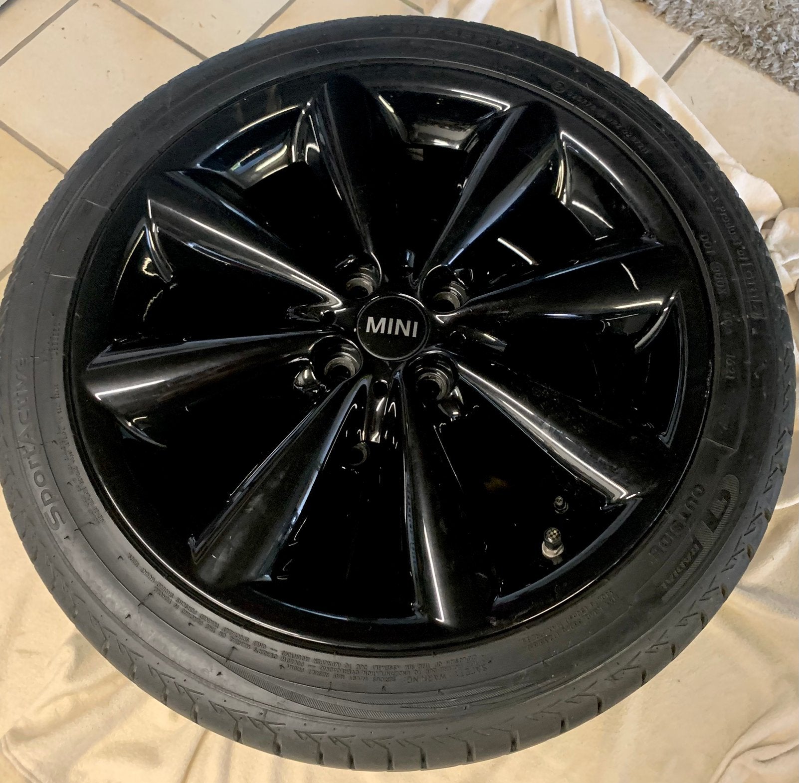 Mini Banden + Velgen, Auto-onderdelen, Ophalen, Gebruikt, Banden en Velgen, 17 inch