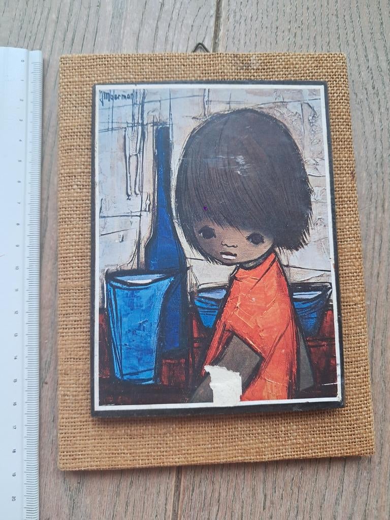 Planche rétro sur toile de jute Jaklien Moerman, Enlèvement ou Envoi