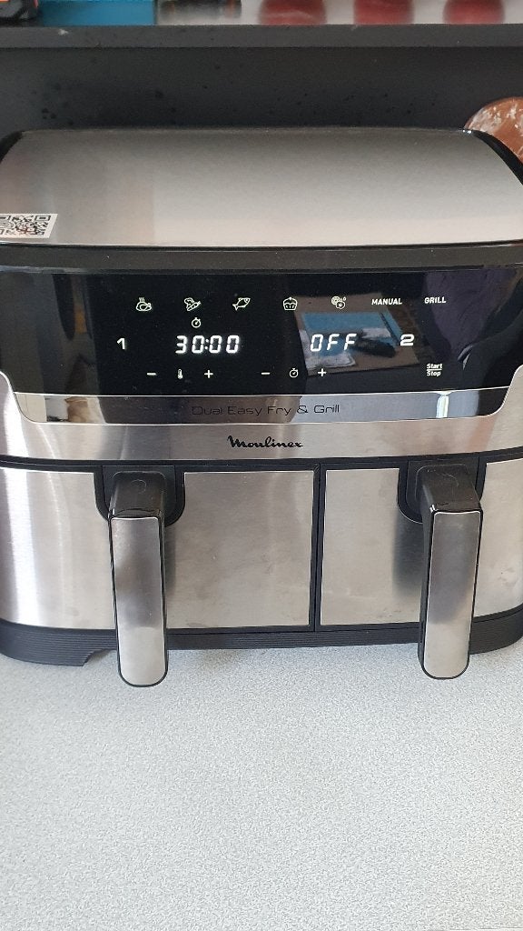 moulinex dual easy fry grill, Enlèvement, Comme neuf